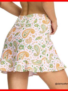 High Waisted Golf Skort with Built-in Shorts and Pockets